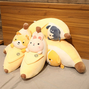 Cute Animals in Banana Plushie 55/95CM