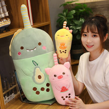 Load image into Gallery viewer, Cute bubble tea plushie in animal form.