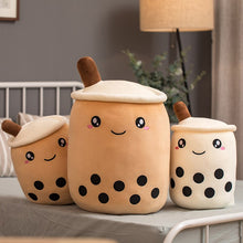 Load image into Gallery viewer, big and small bubble milk tea with boba plushies