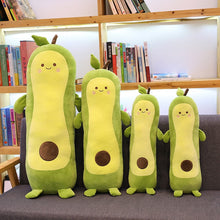 Load image into Gallery viewer, family of avocado long pillow or bolster plushies