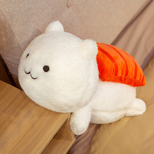 Load image into Gallery viewer, Plush Sushi Tuna Salmon Omelette Pillow Stuffed Fuzzy Sushi Toy Food Pillow Big Sushi Doll Sofa Decorative Pillow Kids Toy