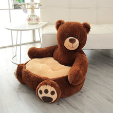 Load image into Gallery viewer, brown bear plushie couch
