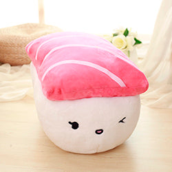 Plush Sushi Tuna Salmon Omelette Pillow Stuffed Fuzzy Sushi Toy Food Pillow Big Sushi Doll Sofa Decorative Pillow Kids Toy