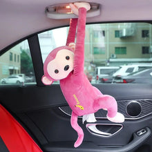 Load image into Gallery viewer, Red Ass Monkey Toy Hand Tissue Box Holder Sexy Long Arms Gibbon Pink Brown Monkeys Car Home Decor Plushie Kids Gift 43cm