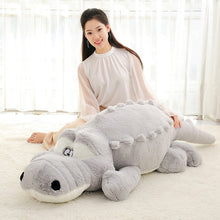 Load image into Gallery viewer, huge grey crocodile plushie