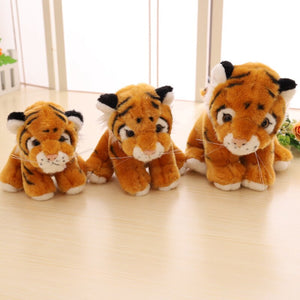 brown tiger cub plushie with three different sizes cute for present