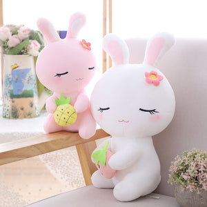 Do you like pink bunny plushie or white bunny plushie more?