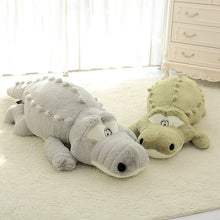 Load image into Gallery viewer, large green and grey crocodile plushies