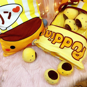 Cute Chicken Pudding Plushie Snack Bag 10*10CM