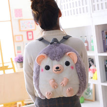 Load image into Gallery viewer, Nooer Hedgehog Plush Backpack Hedgehog Soft Backpacks Doll Plush Shoulder Bag Birthday Children Kids Girls Gift