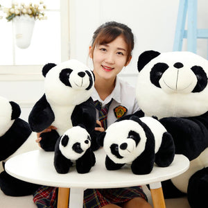 This cute giant kneeling panda plushie are safe for babies to use.