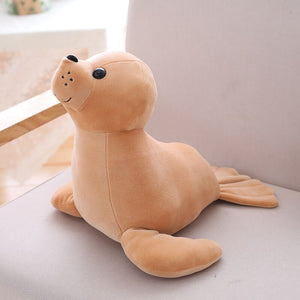 Miaoowa 1pc 35cm Cute Stuffed Sea Lion Plush Toy Soft Pillow Kawaii Cartoon Animal Seal Toy Doll for Kids Lovely Chilren's Gift