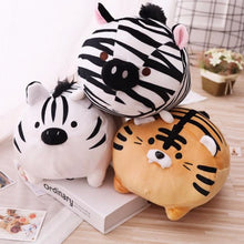 Load image into Gallery viewer, white tiger brown tiger zebra plush toy plushie ready for rescue