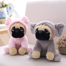 Load image into Gallery viewer, cute pug in pig plushie and cute pug in elephant plushie