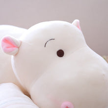 Load image into Gallery viewer, white enlarged plush hippo with down cotton