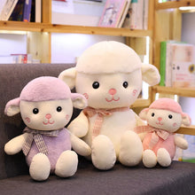 Load image into Gallery viewer, Would you go for the cute white sheep plushie, or the pink one? Or maybe the purple sheep plushie?