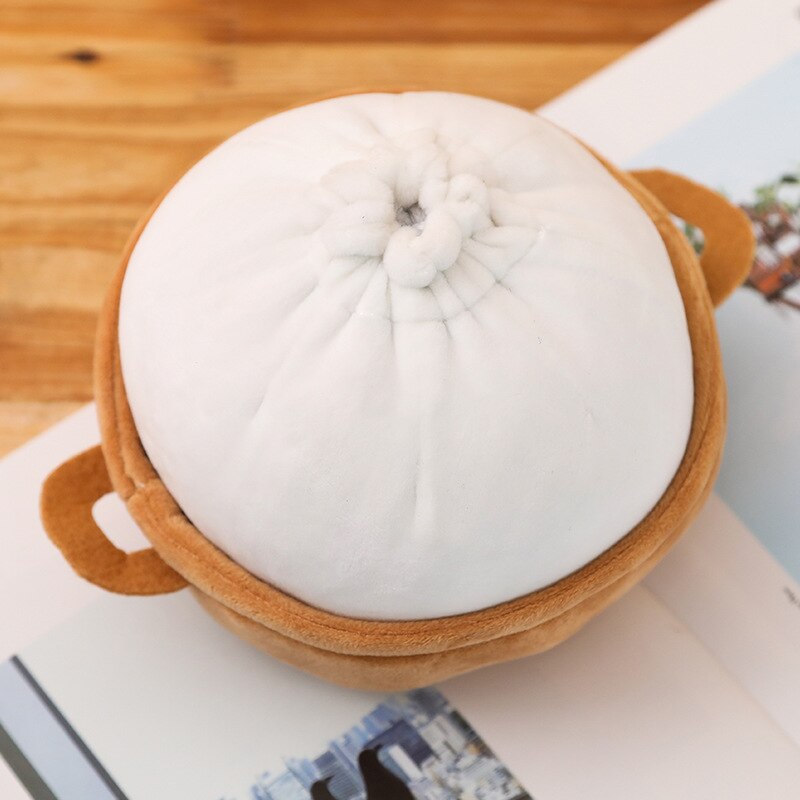 Simulation Food Plush Pillow Baozi Stuffed Toys Plush a Cage Of Buns Pillow Funny Toys for Children Girls Birthday Gifts