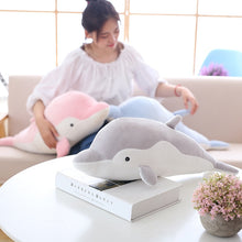 Load image into Gallery viewer, giant dolphin 80cm cute pink blue grey plushie plush toy high quality stuffed animal soft fluffy