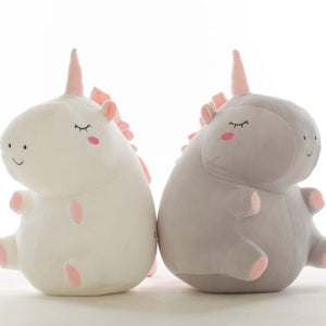 cute fat unicorn white and grey perfect gift for kids and partner