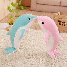Load image into Gallery viewer, little pink dolphin plushie and little blue dolphin plushie