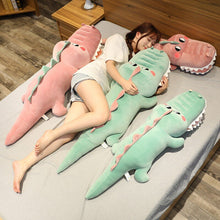 Load image into Gallery viewer, pink and green alligator and crocodile plushie