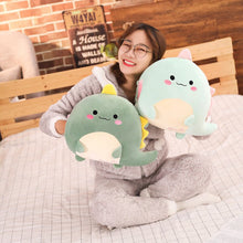 Load image into Gallery viewer, Squishy Cartoon Animals Plush Round Ball Shaped Hand Warmer Warm Holes Stuffed Animal Doll Penguin Whale Dino Pig Toy Gift