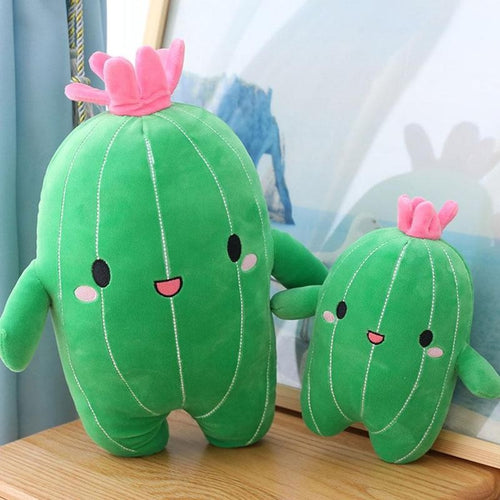 Kawaii Flower Plant Cactus Plush Toy Triver Stuffed Doll Pillow Cushion Bolster Kids Children Boy Girl Gift Room Bedroom Decor