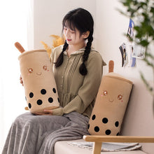 Load image into Gallery viewer, cute bubble milk tea plushie with blanket or without blanket