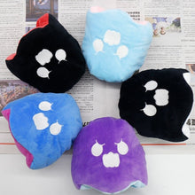 Load image into Gallery viewer, cute reversible angry ghost plush toy in blue, black, and purple colour