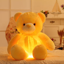 Load image into Gallery viewer, Romantic yellow lighted bear plushie