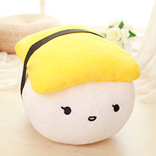 Load image into Gallery viewer, Plush Sushi Tuna Salmon Omelette Pillow Stuffed Fuzzy Sushi Toy Food Pillow Big Sushi Doll Sofa Decorative Pillow Kids Toy