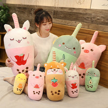 Load image into Gallery viewer, A family of fruit-based bubble tea plushie, but in the form of cute animals!