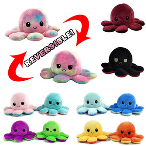 Reversible Flip Octopus Plush Stuffed Toy Soft Animal Home Accessories Cute Animal Doll Children Gifts Baby Companion Plush Toy