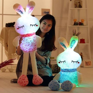 Cute rabbit plushie glowing in the dark!