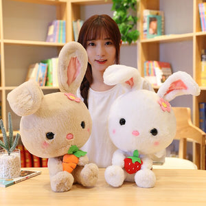 We do have cute bunny plushie in white with strawberry too.
