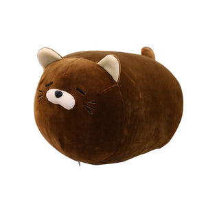 brown cat plushie pillow