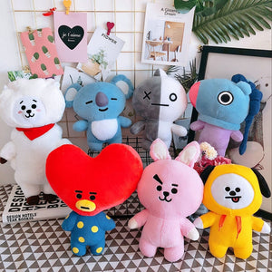 Kpop QH Plush Toys Lovely Star Support Stuffed Doll Kawaii Anime Stuffed Toys Korea Dog Rabbit Koala Horse Plush Gift for bts21