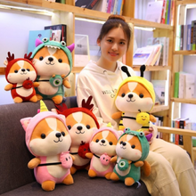 Load image into Gallery viewer, complete collection of dressed up shiba inu plushies