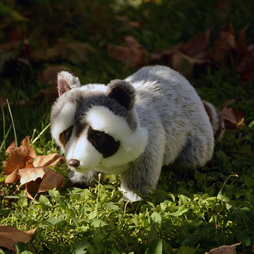 cute raccoon grey plushie to place it in your garden