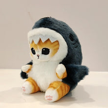 Load image into Gallery viewer, The Purrfectly Cute and Trendy Ginger Cat in Shark Outfit Plushie 13CM