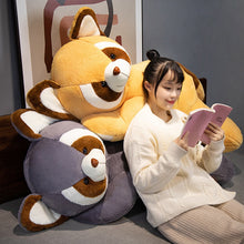Load image into Gallery viewer, Bring home this cute and huge raccoon plushie to use as a comfortable backrest. It adds a charming touch to any living room, especially for fans of Guardians of the Galaxy 3.