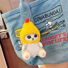 Load image into Gallery viewer, Cute ginger cat plushie in shark costume - trendy and huggable!