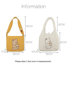 Cute Teddy Bear Shoulder Bag Plushie