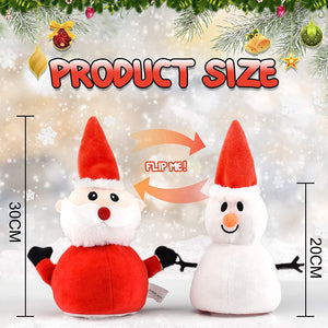 cute reversible christmas santa claus/ snowman plushie gifts under £20